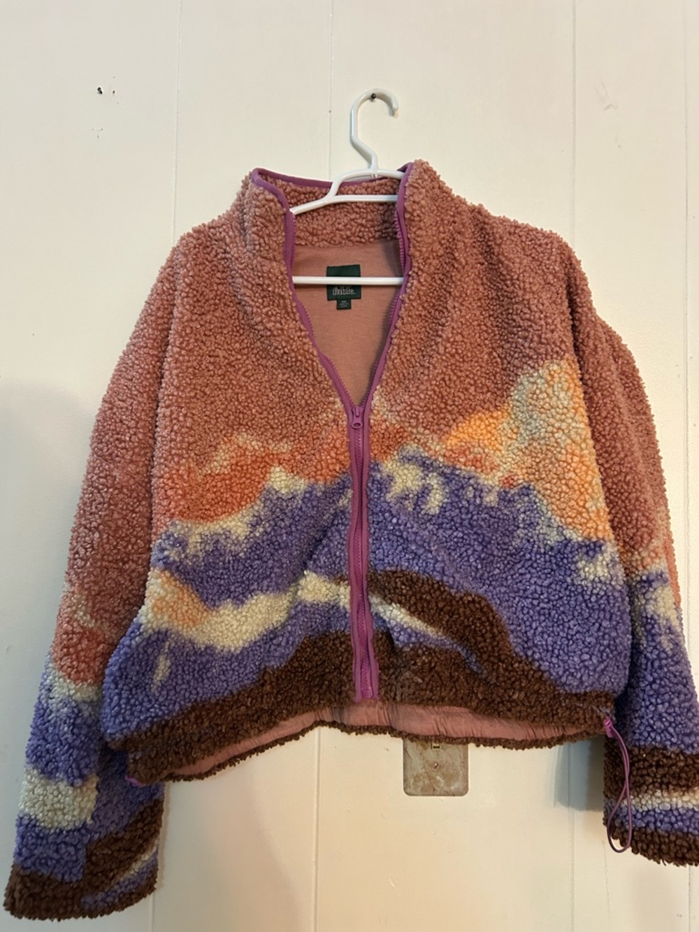 wild fable Sherpa Zip Jacket in Pink and Purple Trim